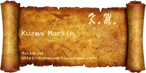 Kuzma Martin névjegykártya